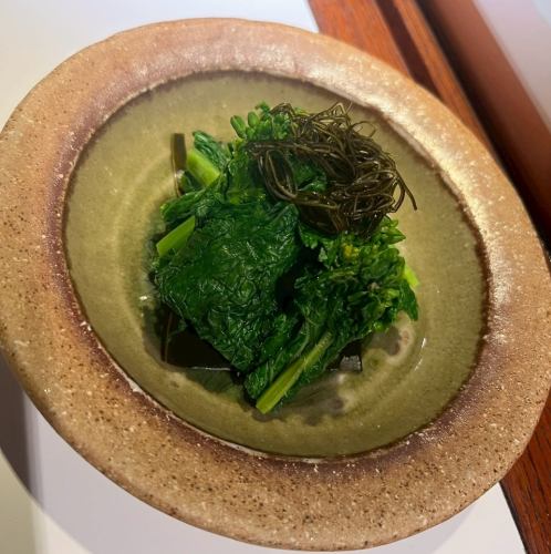 菜の花の昆布〆
