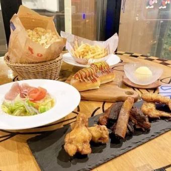 ★貸切パーティープラン★人気の肉肉肉セットとピットブルドッグ！食事とお酒を愉しめるコース♪