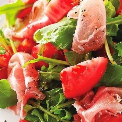 生ハム&トマトとクレソン