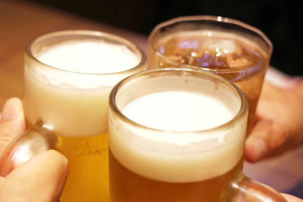 生ビールもOK単品飲み放題1800円～！サク飲み・会社帰りに是非♪