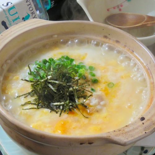 Chicken porridge with black chicken