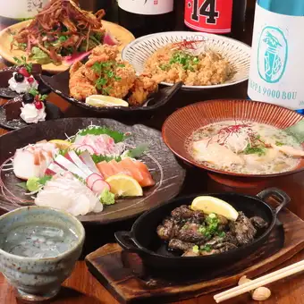 【期間限定/月～木曜限定】120分⇒150分飲み放題付！地鶏もも炭火焼を堪能『5,000円コース』