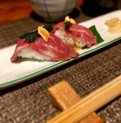 アンガス牛の炙り寿司