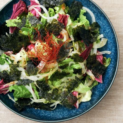 Korean choregi salad with plenty of seaweed