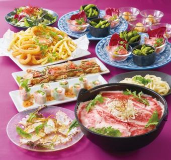 [9 dishes in total] <Kobe beef hotpot course> ☆ 5,000 yen (tax included) with 2 hours of all-you-can-drink