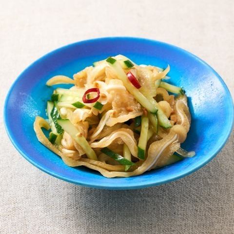 コリっと食感　ミミガーの胡瓜和え