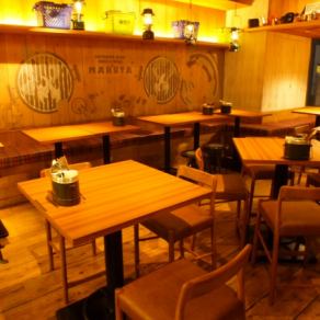 The warm and stylish interior of the wood grain interior has an outstanding sense of openness.The restaurant is a little away from the hustle and bustle of Shibuya Station, so you can relax and enjoy yourself.