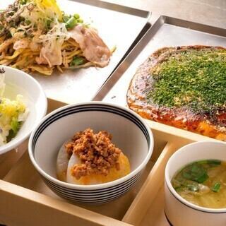 【ランチコース】ぎゅんたの鉄板焼きランチコース☆ソフトドリンクが飲み放題1時間♪