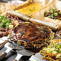 【人気No.1！】ぎゅんたの“定番”鉄板焼きコース☆ワンドリンク付き3,500円！飲み放題に変更も可◎