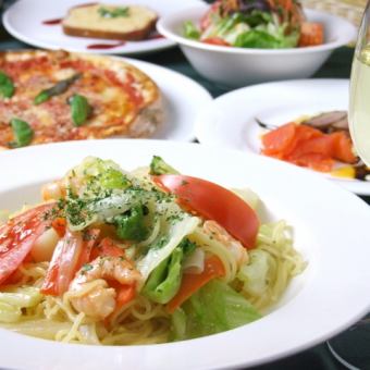 2 hours all-you-can-drink beer included [Seasonal Banquet Naples Course] 8 dishes in total All-you-can-eat fresh pasta... 4500 yen ⇒ 4000 yen