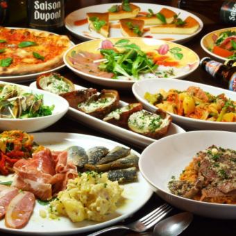 3H all-you-can-drink beer included [Seasonal banquet course] 8 dishes in total x all-you-can-eat fresh pasta & pizza...5000 yen ⇒ 4500 yen