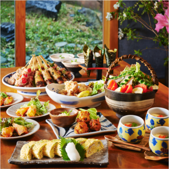 For those who are experiencing Tengu for the first time.Enjoy all the best-selling products! Charcoal grilled skewers course with 8 dishes for 5,500 yen