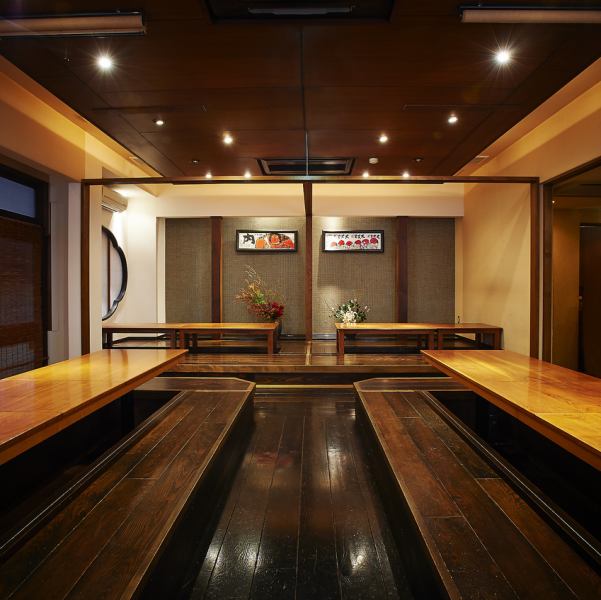 A tatami room where you can hold a banquet for 30 employees in one place.All seats are sunken kotatsu, where you can stretch your legs slowly.If you are looking for a delicious banquet even with a large number of people, please come.
