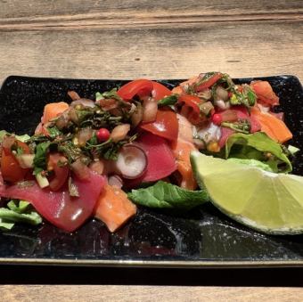 ・3種のセビーチェ風カルパッチョ