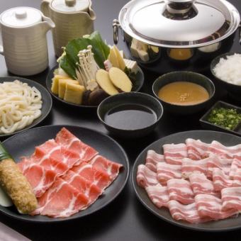 [90 minutes all-you-can-eat shabu-shabu] ◆Domestic pork shabu course◆3,278 yen (tax included)
