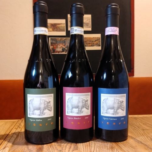 ワインはこだわりのイタリア産のみ