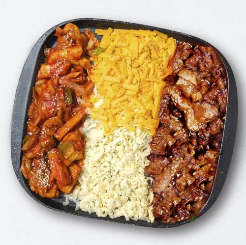 Yangnyeom pork ribs & cheese dak galbi
