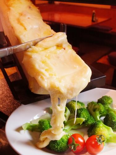 Spanish raclette cheese [bread or potato or broccoli]