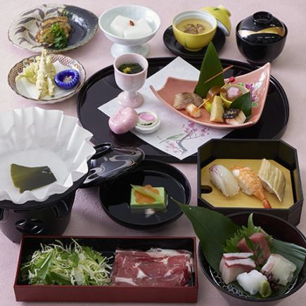 [Kaiseki cuisine] Small pot of domestic beef shabu-shabu at Keyaki, 6,000 yen (tax included)