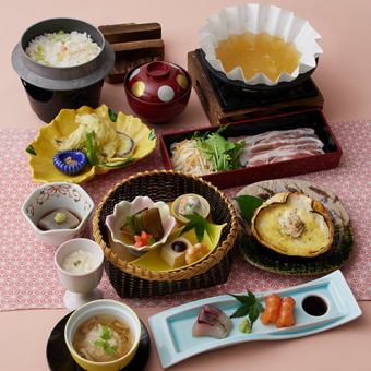 [Seasonal Special Kaiseki] Yuzu Mizore Pork Shabu-Shabu Small Pot Sazanka 4,000 yen (tax included)