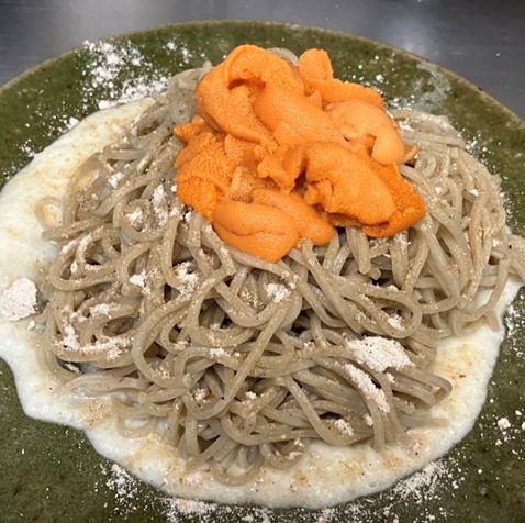 無添加のウニ蕎麦