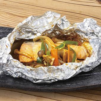 【卓上焼】秋鮭チャンチャン焼き