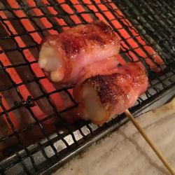 トッポギ・チーズ・明太子のベーコン巻き 焼