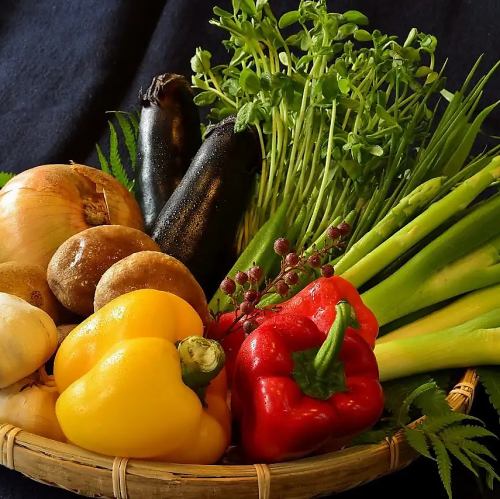 農家直送の新鮮野菜や季節の野菜を使用！
