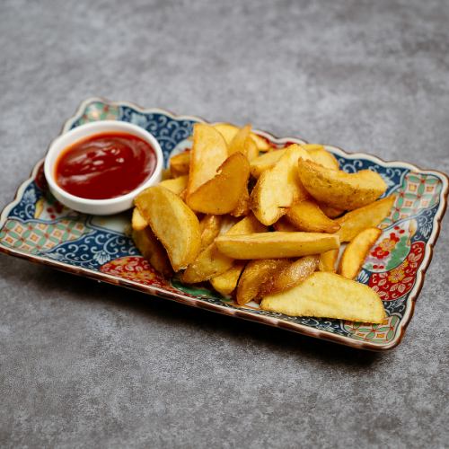 French fries with skin
