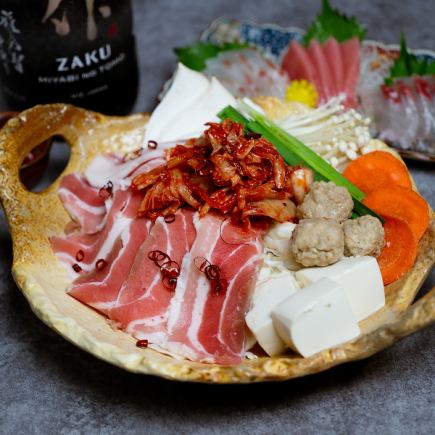 【3小時無限暢飲】9道菜套餐，包括2道火鍋主菜和3道刺身拼盤「千手套餐」4,780日圓→3,780日元