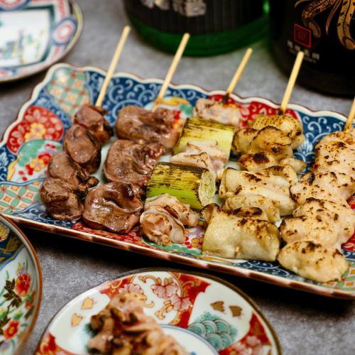 [All private rooms x expert charcoal grilling techniques] "Blissful skewers" overflowing with aroma and juicy flavor.