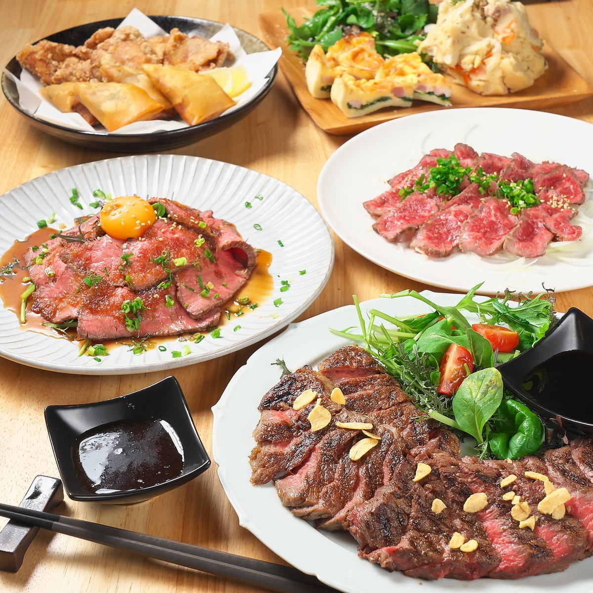 当店自慢、精肉店直送の絶品肉料理の数々！お腹も心も満たせます