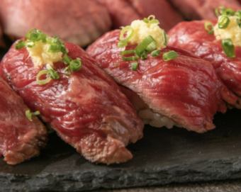 Domestic wagyu beef lean beef sushi 4 pieces