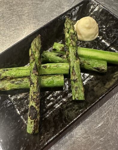 道産アスパラ炭火焼