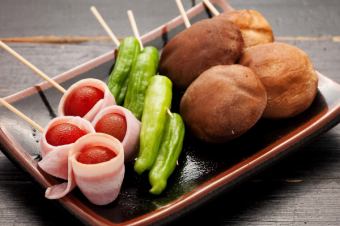 Shishito / Shiitake / Eringi（鹽，醬油，醬油黃油）/ Hanpen / Quail