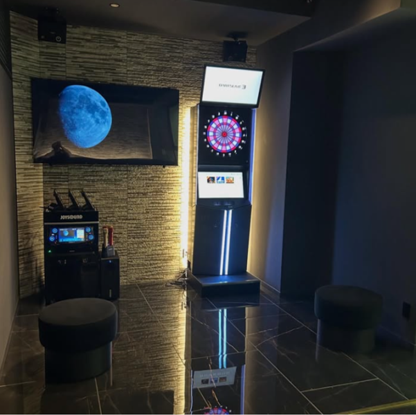 11名様までご利用いただける、貸切対応のVIP個室をご用意しております。上質な空間で、大切なご会食やご友人との集まりなど、特別なひとときをゆったりとお楽しみいただけます。※1時間8000円/カラオケ料＆ダーツ料金込み/1名様～11名様まで対応可