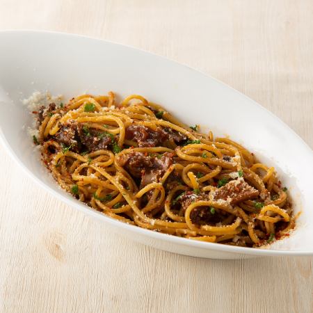 Slowly simmered beef ragu pasta with red wine demi-glace