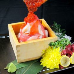 豪快ぶっかけ 北海ちらし升寿司