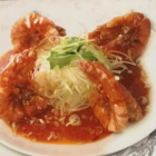 Large shrimp with chili sauce/oyster and vegetable teppanyaki