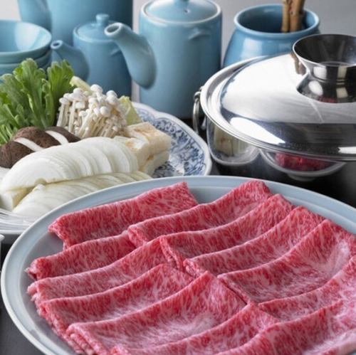 黒毛和牛肉鍋コース　お造り付き【すき焼き or しゃぶしゃぶ or 味しゃぶ】