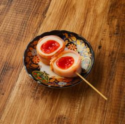 Soft-boiled bacon wrapped in pork (2 pieces)