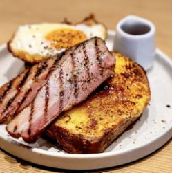 French toast bacon and eggs