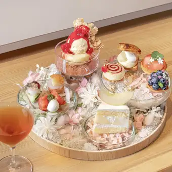 【7/7~/◆平日限定】桃のショートアフタヌーンプレート/5,600円(税込)