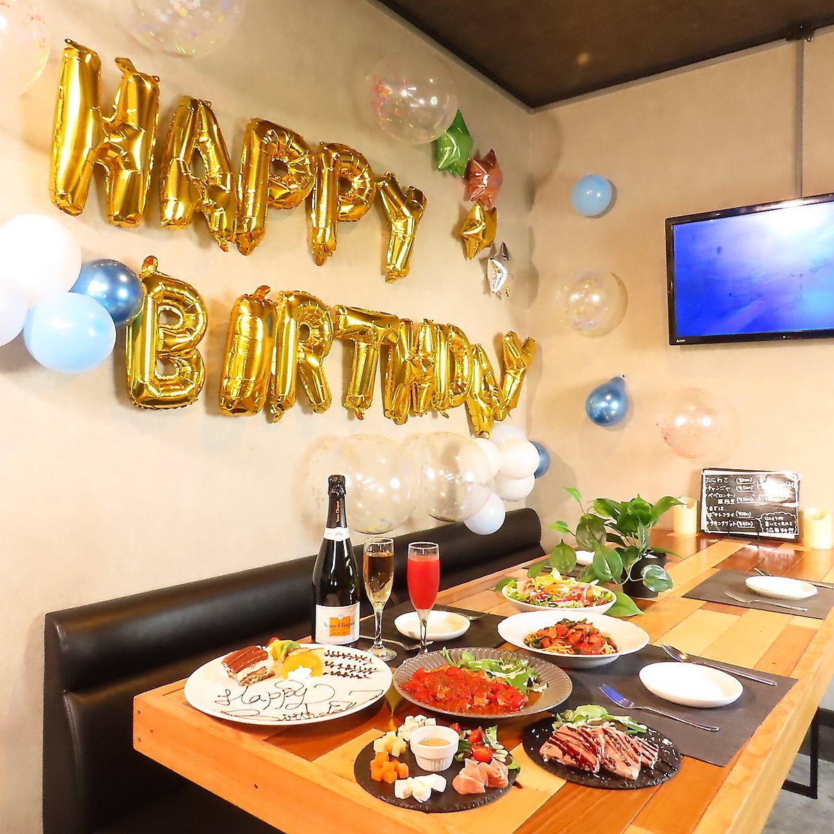 ＜誕生日・記念日に＞お祝いにサプライズ！プレートサービス♪