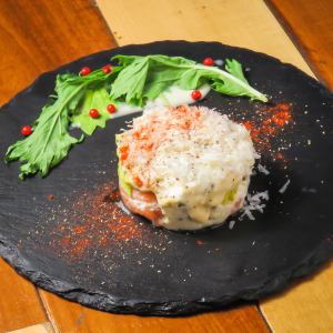 Salmon and avocado tartare