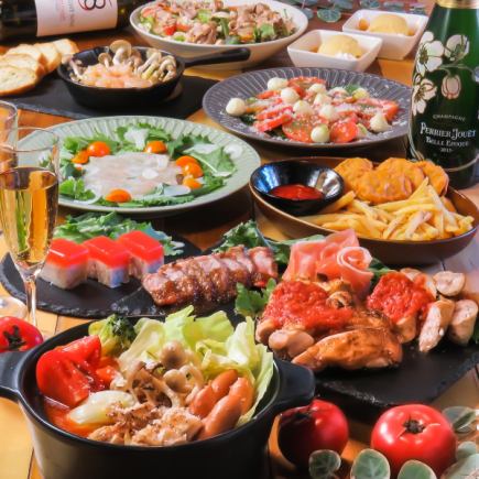 【年末年始☆】冬の選べるバル鍋コース×9品トマト鍋orチーズ鍋選べる◎ 6000円→5500円(税込)