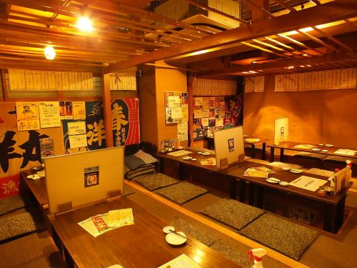 It is a digging private room seat where a large number of people on the 3rd floor can have a banquet ♪
