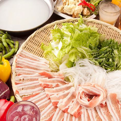 ◎特選豚しゃぶしゃぶ食べ放題 ⇒ 2800円　◎特選豚しゃぶしゃぶ食べ飲み放題 [2時間] ⇒ 4300円