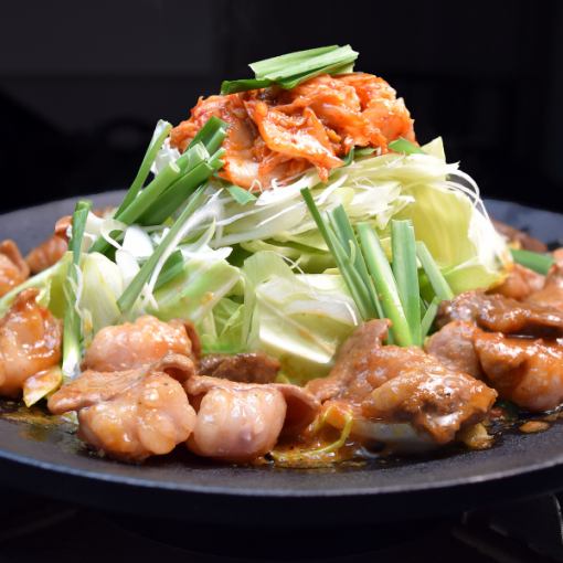 店長おすすめ◎【満福コース】4480円全7品もつ鍋屋の韓国ホルモン焼肉[2時間食べ放題＆飲み放題]