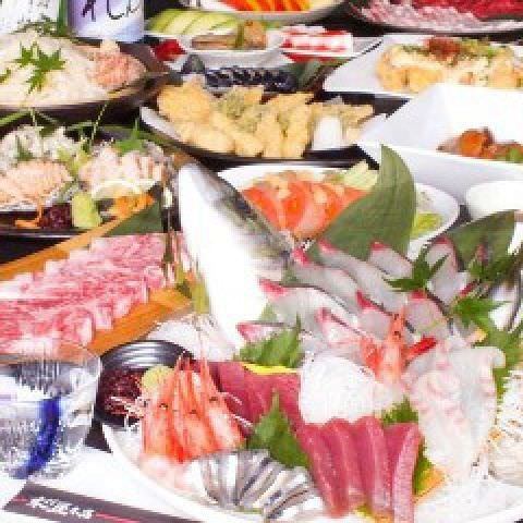 年末聚會的完美選擇! 【精緻】12月保固3小時【共9道菜】5道奢華刺身拼盤~熊本縣馬刺身品嚐~博多牛骨火鍋